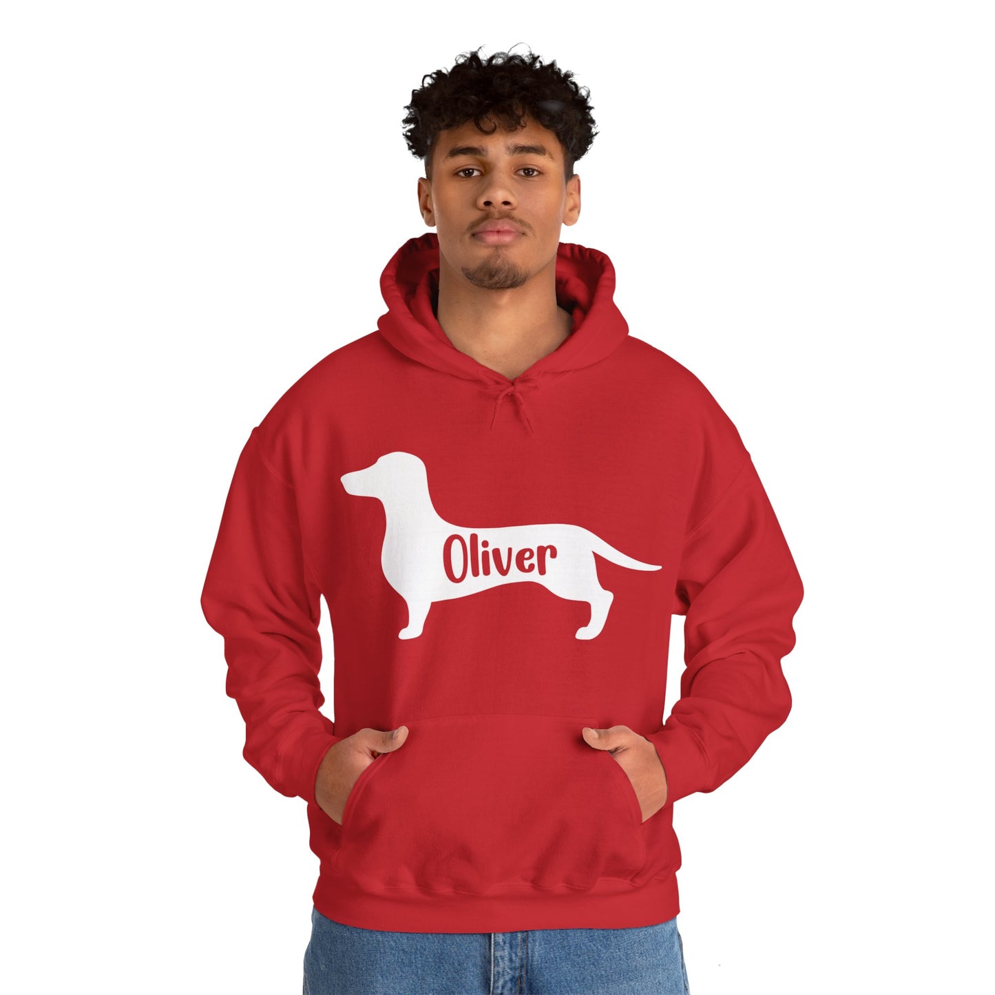 Custom Hoodie with dachshund Name  - Unisex Hoodie