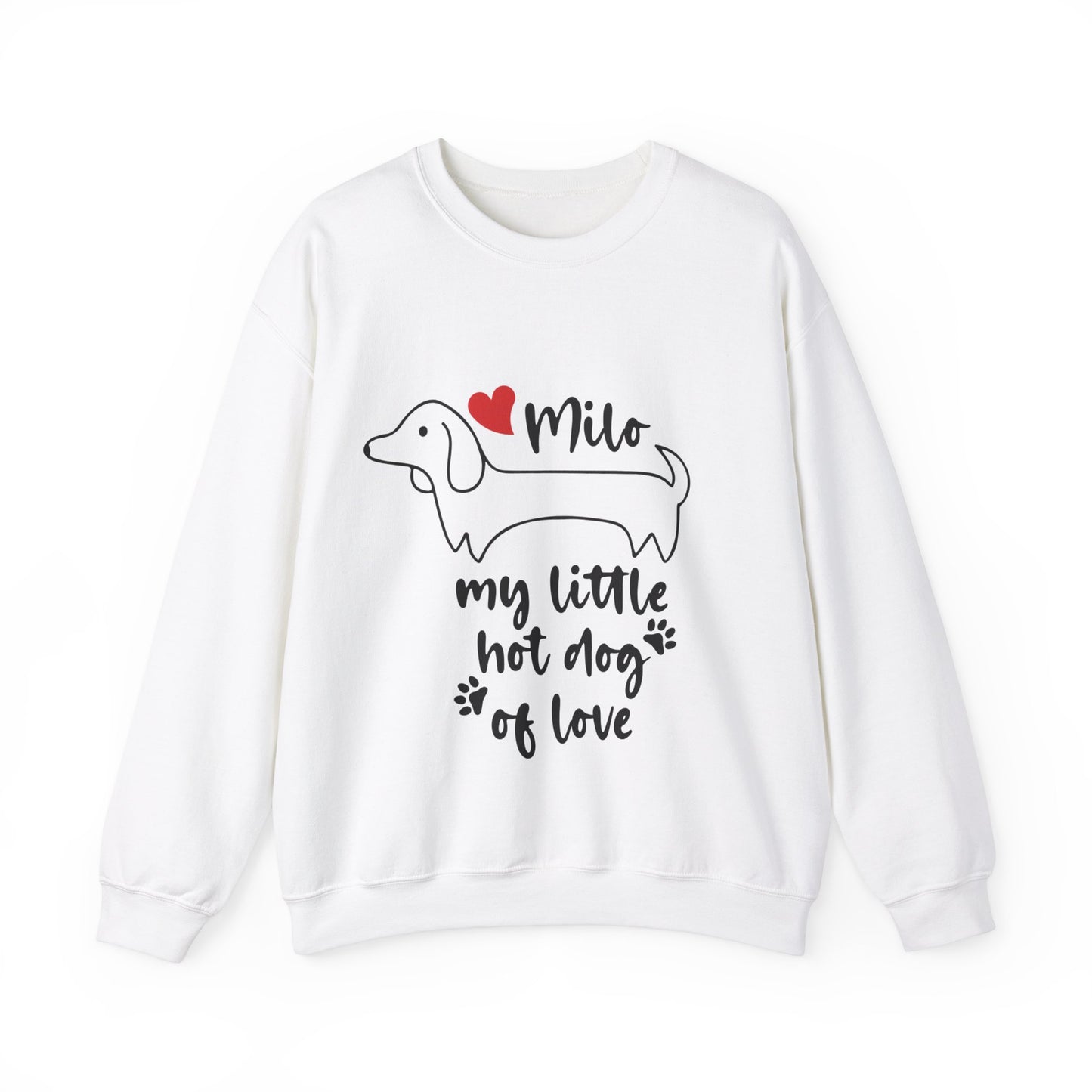 Custom Sweatshirt  with dachshund Name  -  Unisex Sweatshirt