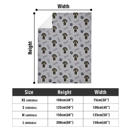 Custom  Blanket with Dachshunds Image  -  Blanket