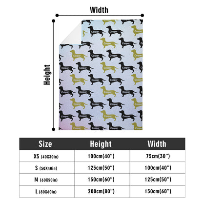 Custom blanket with dachshund name -  Blanket
