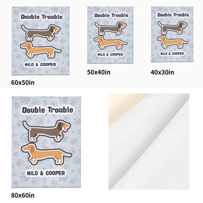 Custom blanket with dachshund name -  Blanket
