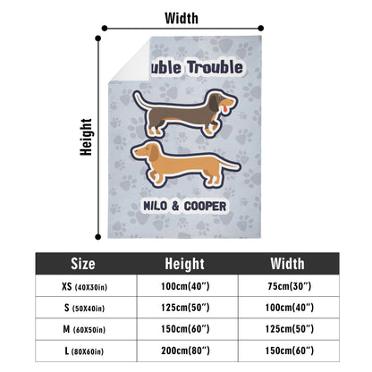 Custom blanket with dachshund name -  Blanket