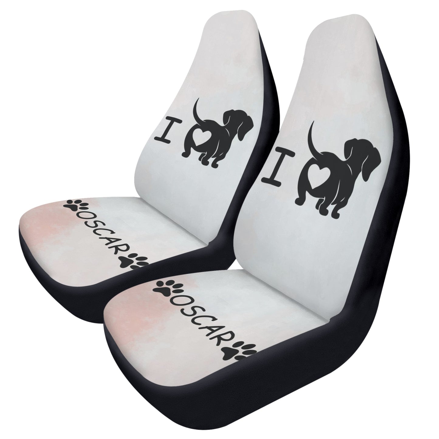 Custom Car Seat Cover with Dachshunds Name - Car Seat Cover (2 pcs)