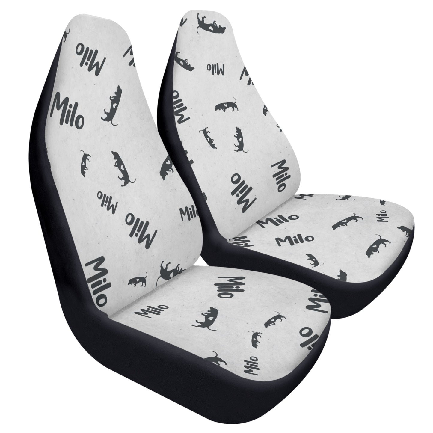 Funda de asiento de coche personalizada con nombre de Dachshunds - Funda de asiento de coche (2 piezas)