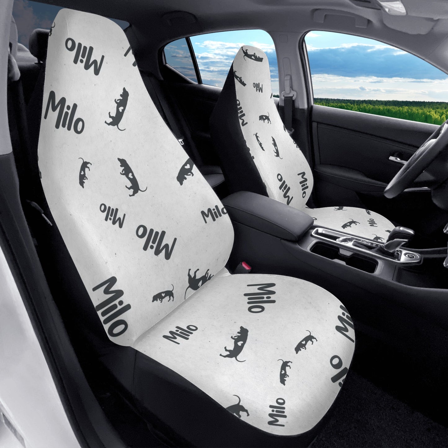 Custom Car Seat Cover with Dachshunds Name - Car Seat Cover (2 pcs)