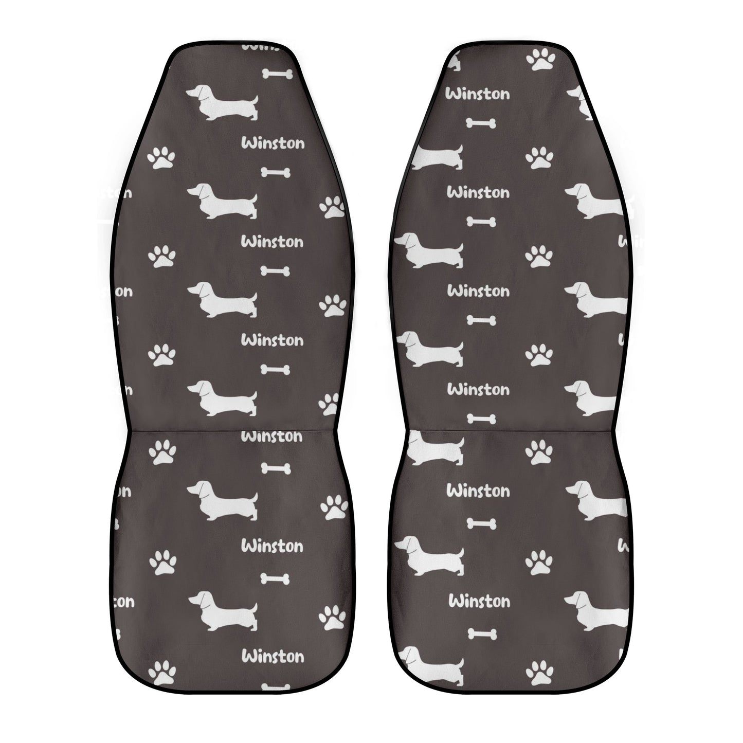 Custom Car Seat Cover with Dachshunds Name - Car Seat Cover (2 pcs)