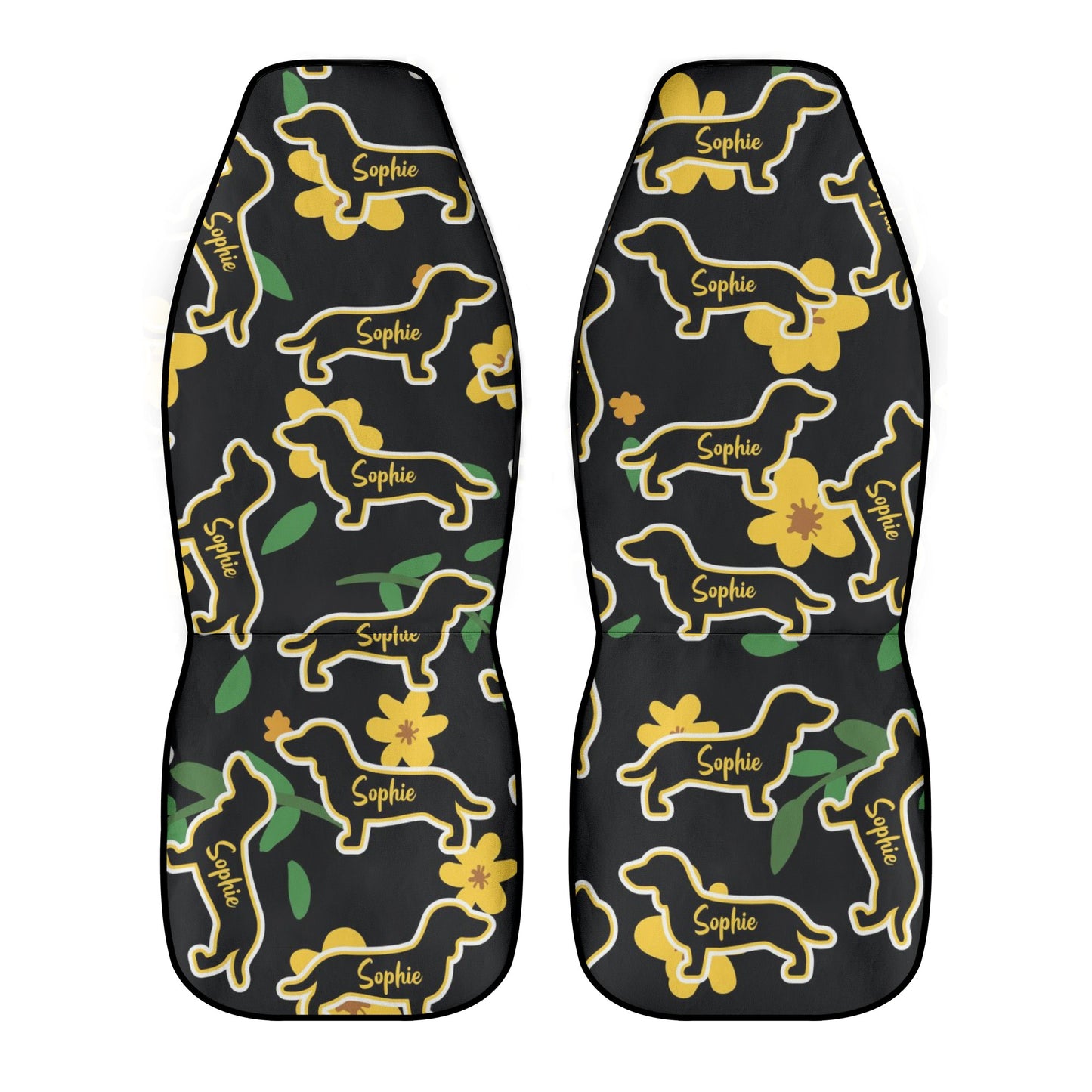 Custom Car Seat Cover with Dachshunds Name - Car Seat Cover (2 pcs)