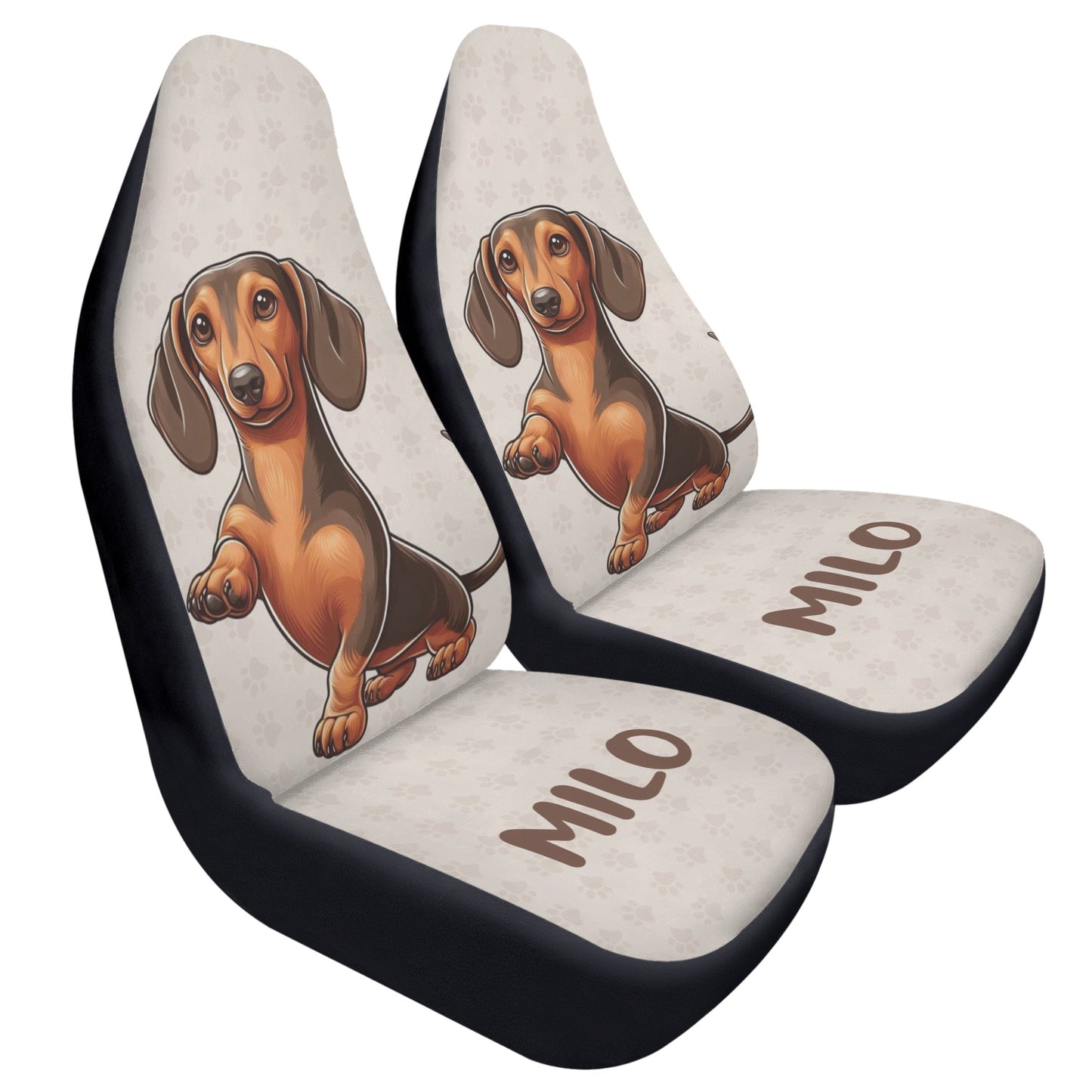 Custom Car Seat Cover with Dachshunds Name - Car Seat Cover (2 pcs)