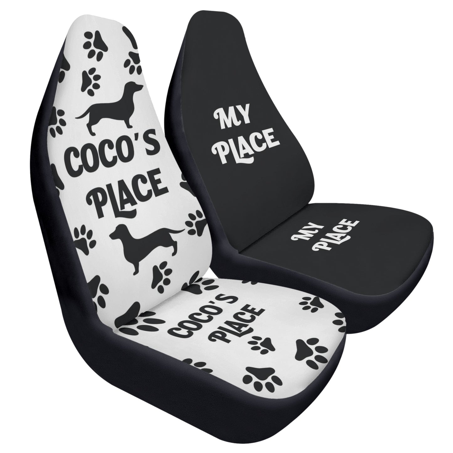 Custom Car Seat Cover with Dachshunds Name - Car Seat Cover (2 pcs)