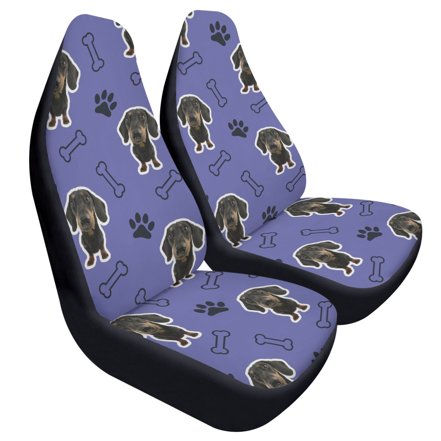 Custom  Car seat cover with Dachshund's Image - Car seat covers (2 pcs)