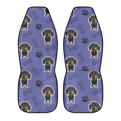 Funda de asiento de coche personalizada con Imagen de Perro Salchicha - Fundas de asiento de coche (2 piezas)