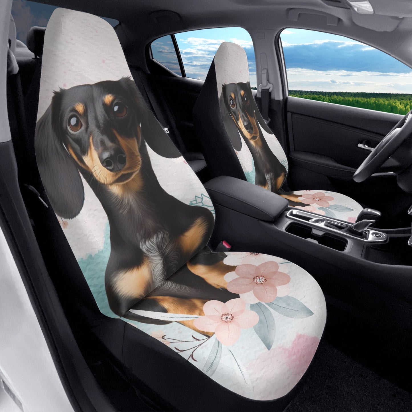 Custom  Car seat cover with Dachshunds Image - Car seat covers (2 pcs)