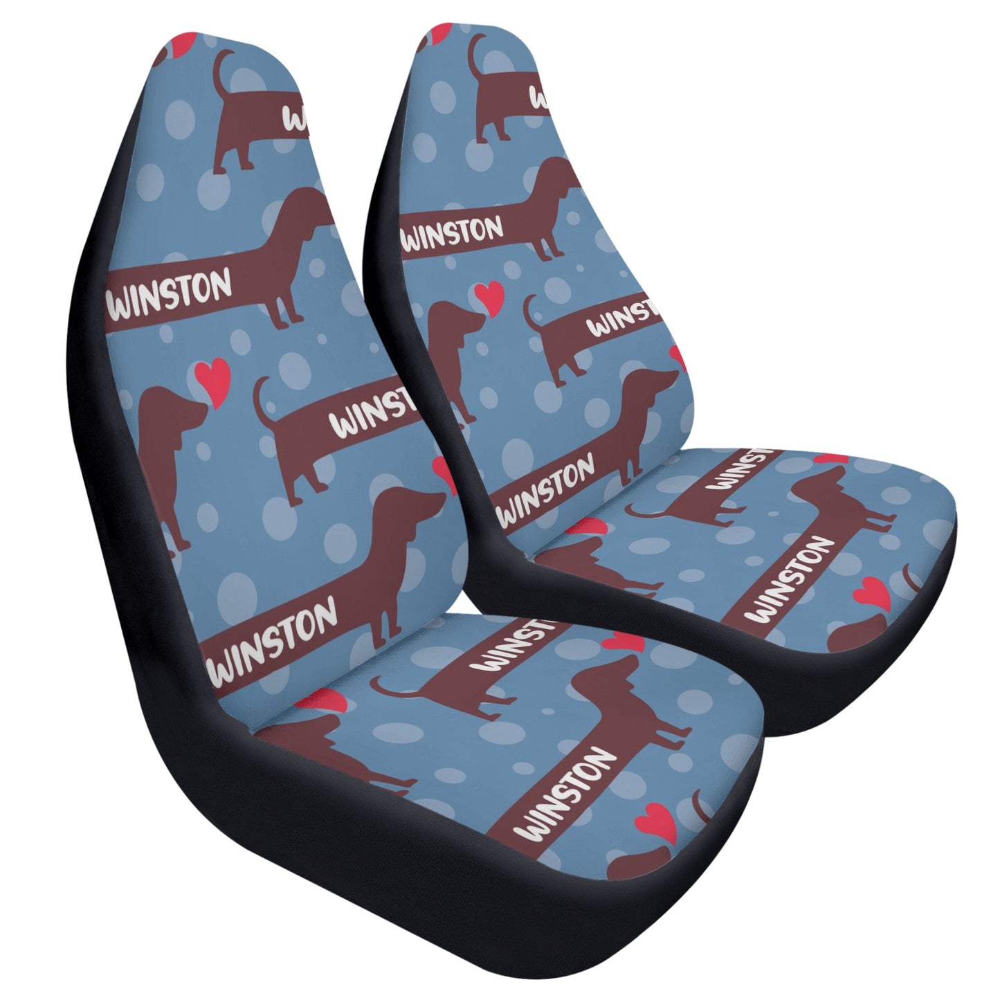 Custom Car Seat Cover with Dachshunds Name - Car Seat Cover (2 pcs)