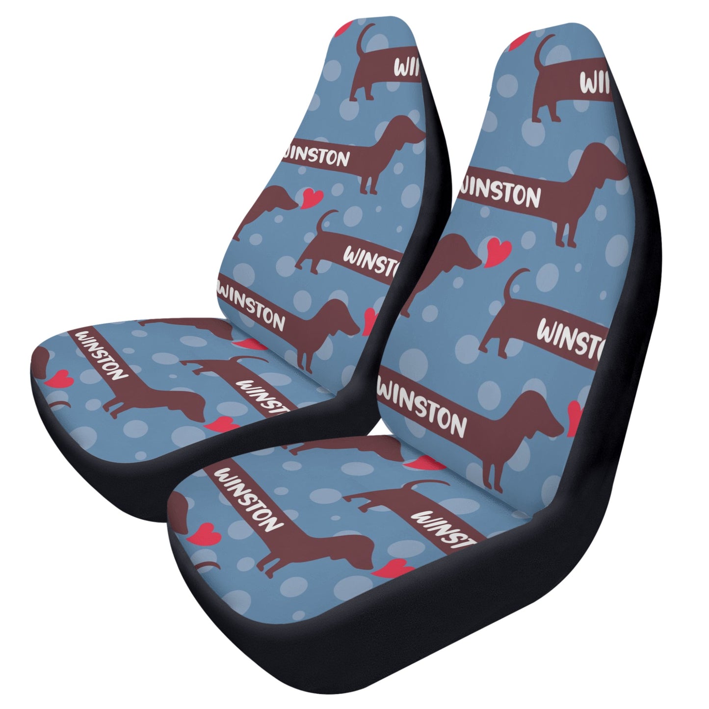 Custom Car Seat Cover with Dachshunds Name - Car Seat Cover (2 pcs)