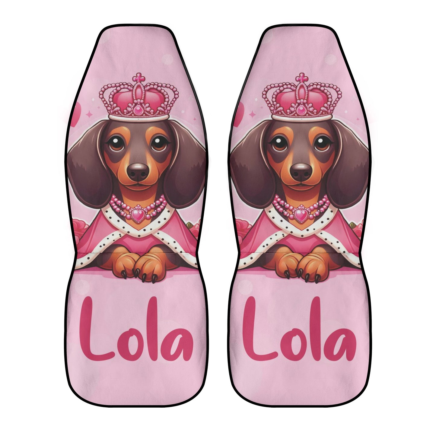 Custom Car Seat Cover with Dachshunds Name - Car Seat Cover (2 pcs)