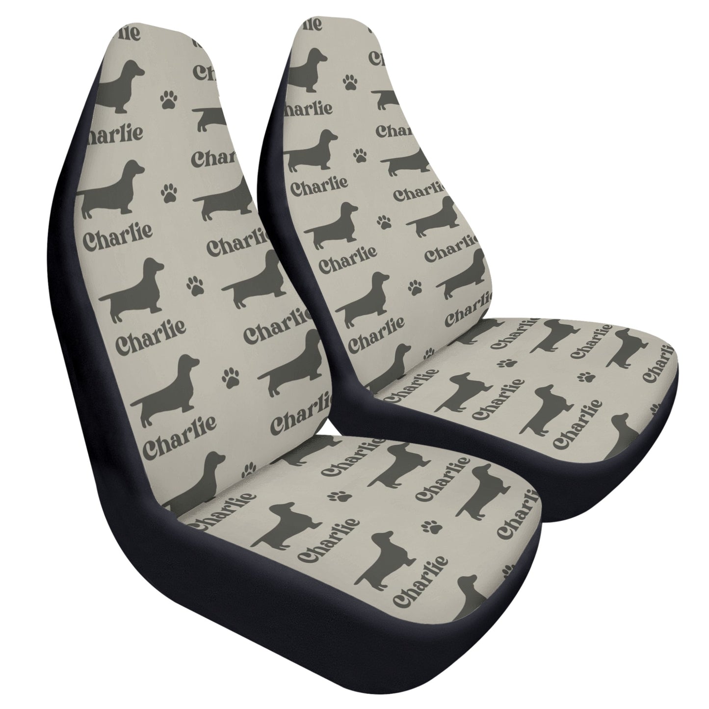 Custom Car Seat Cover with Dachshunds Name - Car Seat Cover (2 pcs)