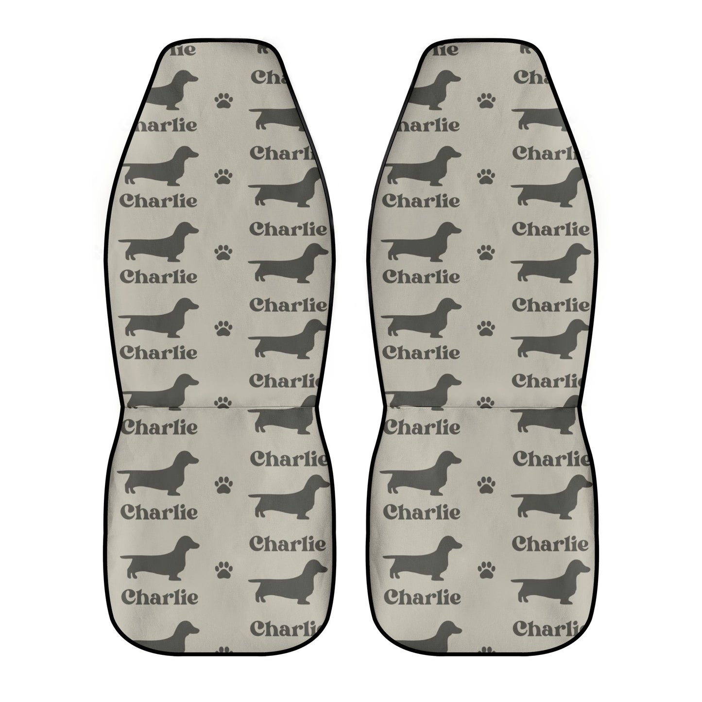 Custom Car Seat Cover with Dachshunds Name - Car Seat Cover (2 pcs)