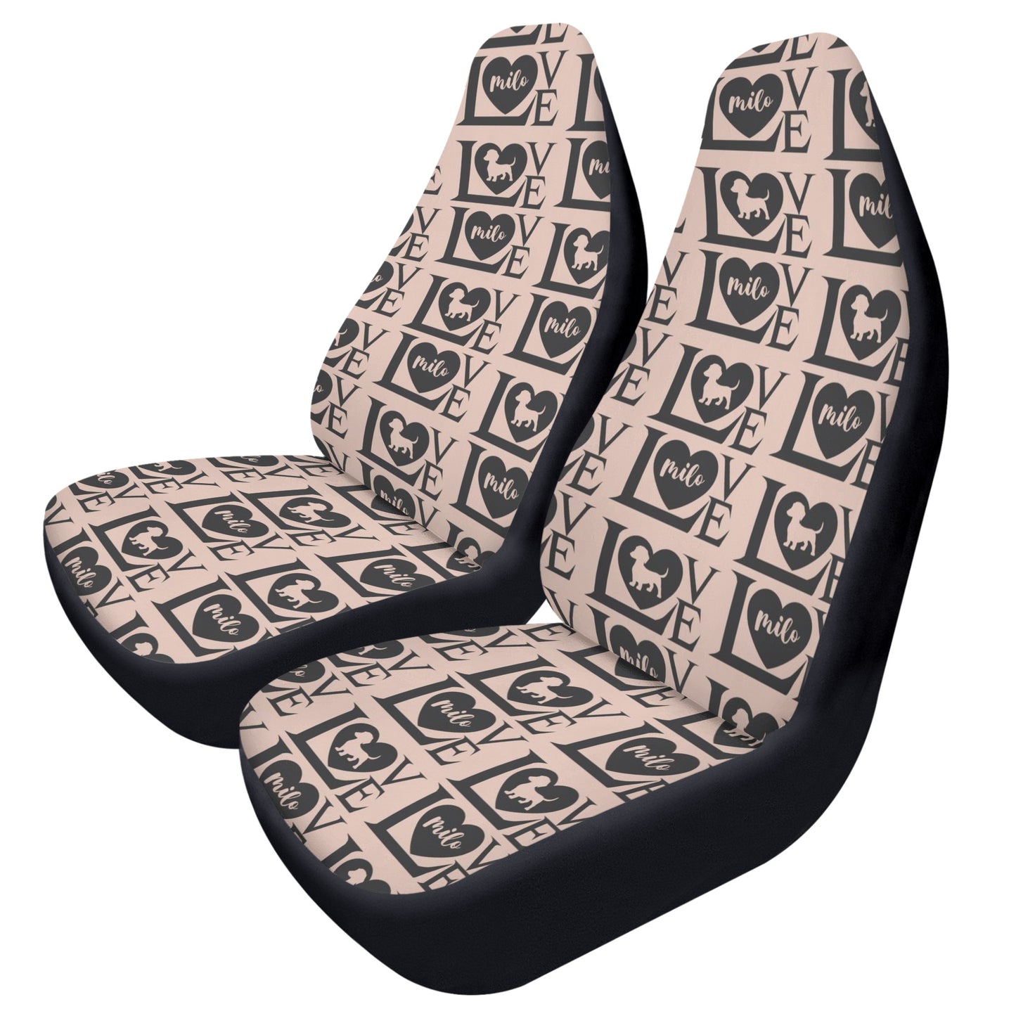 Custom Car Seat Cover with Dachshunds Name - Car Seat Cover (2 pcs)