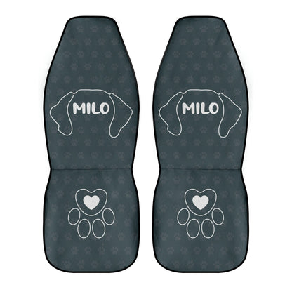 Funda de asiento de coche personalizada con nombre de Dachshunds - Funda de asiento de coche (2 piezas)