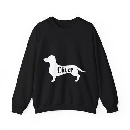 Custom Sweatshirt  with dachshund Name  -  Unisex Sweatshirt
