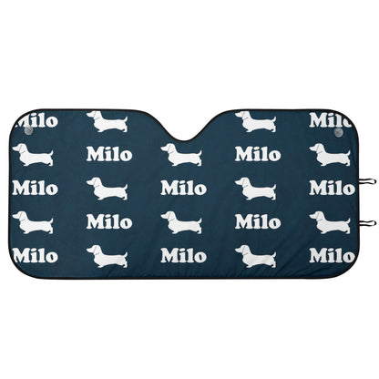 Custom Car Auto Sun Shade with dachshunds Name - Car Auto Sun Shade