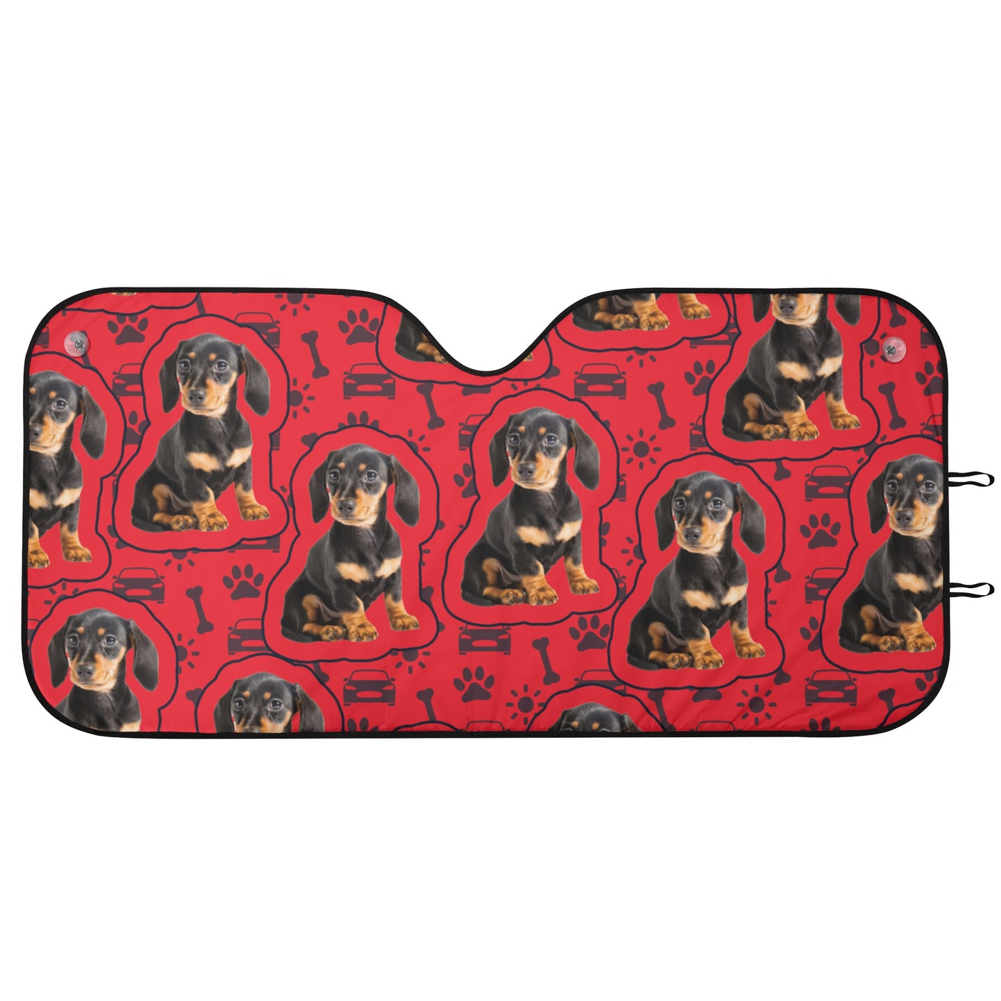 Custom car sun shade with Dachshund Photo