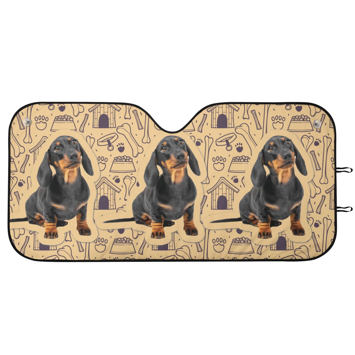 Custom car sun shade  with Dachshund  Photo