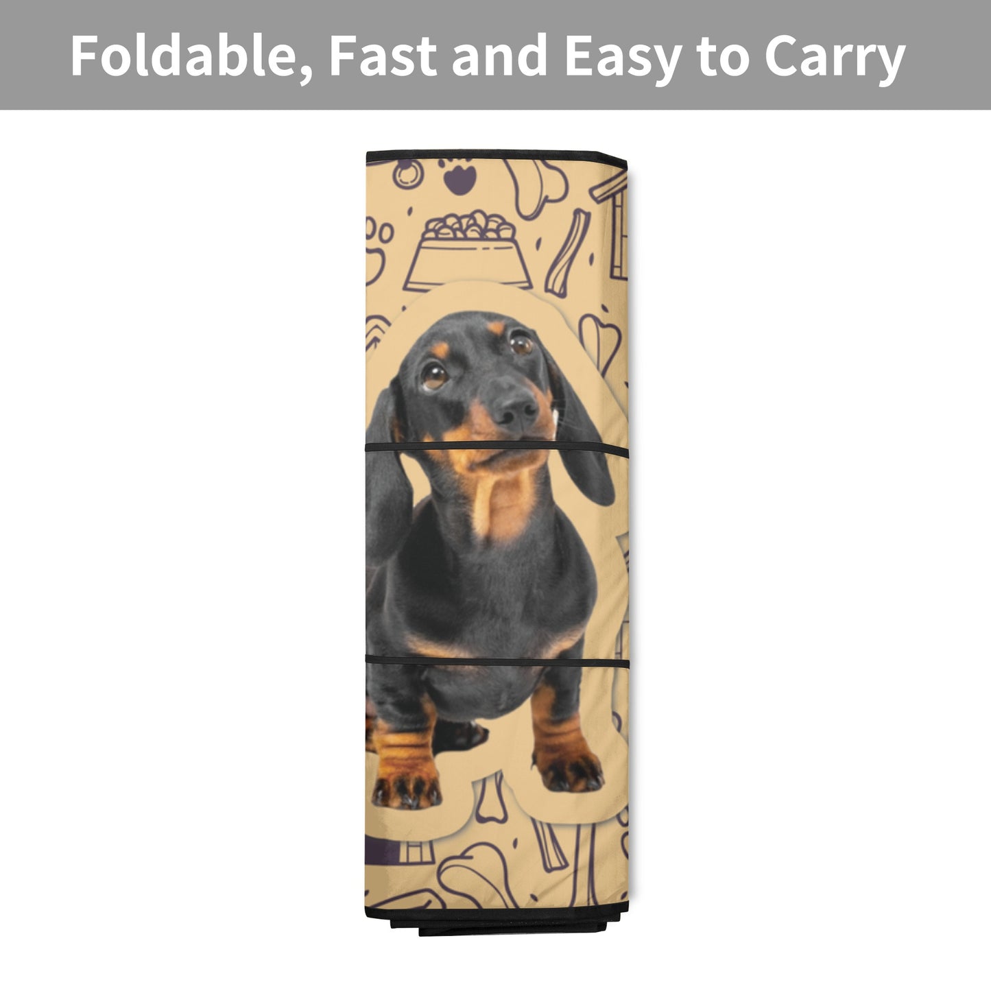 Custom car sun shade  with Dachshund  Photo