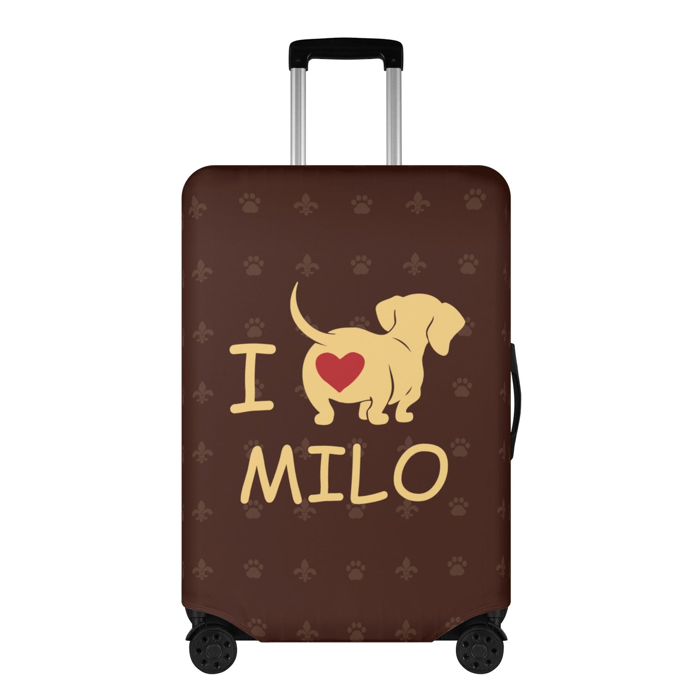 Personalized Luggage Cover with Dachshund Name - Luggage Cover