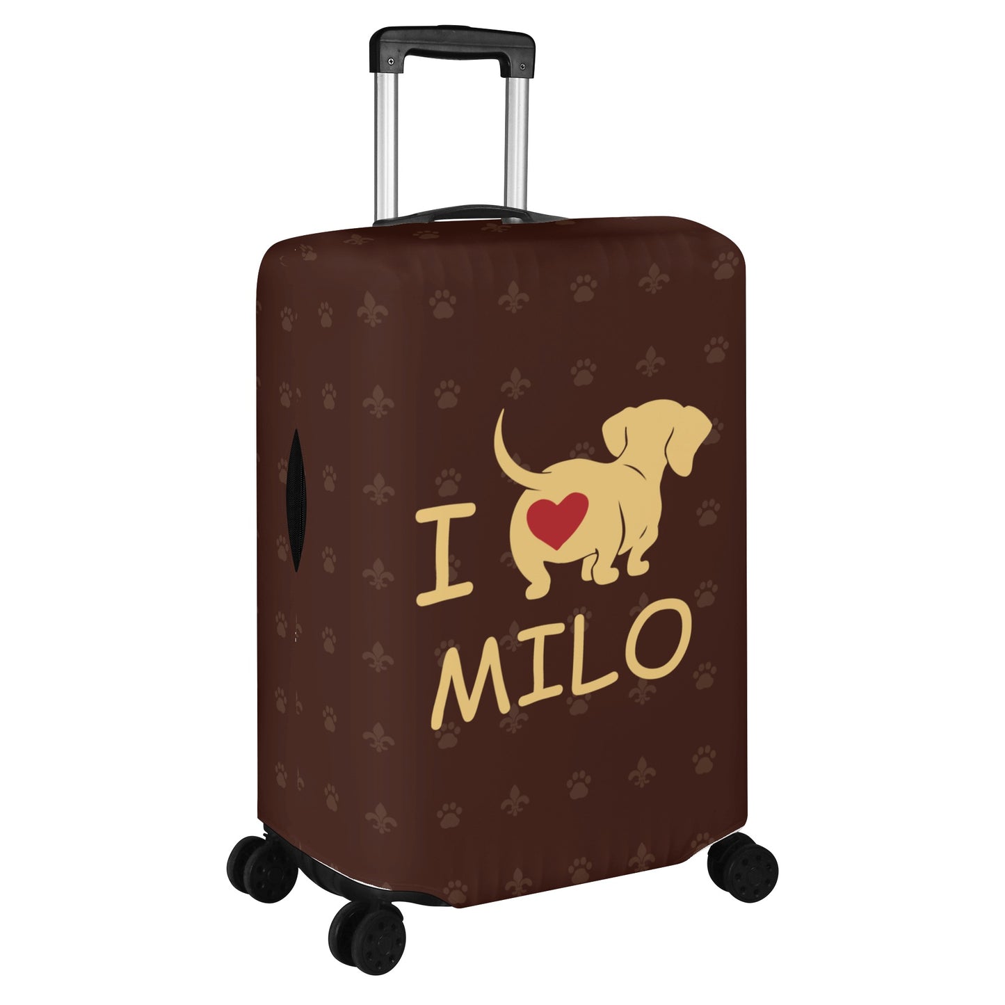 Personalized Luggage Cover with Dachshund Name - Luggage Cover