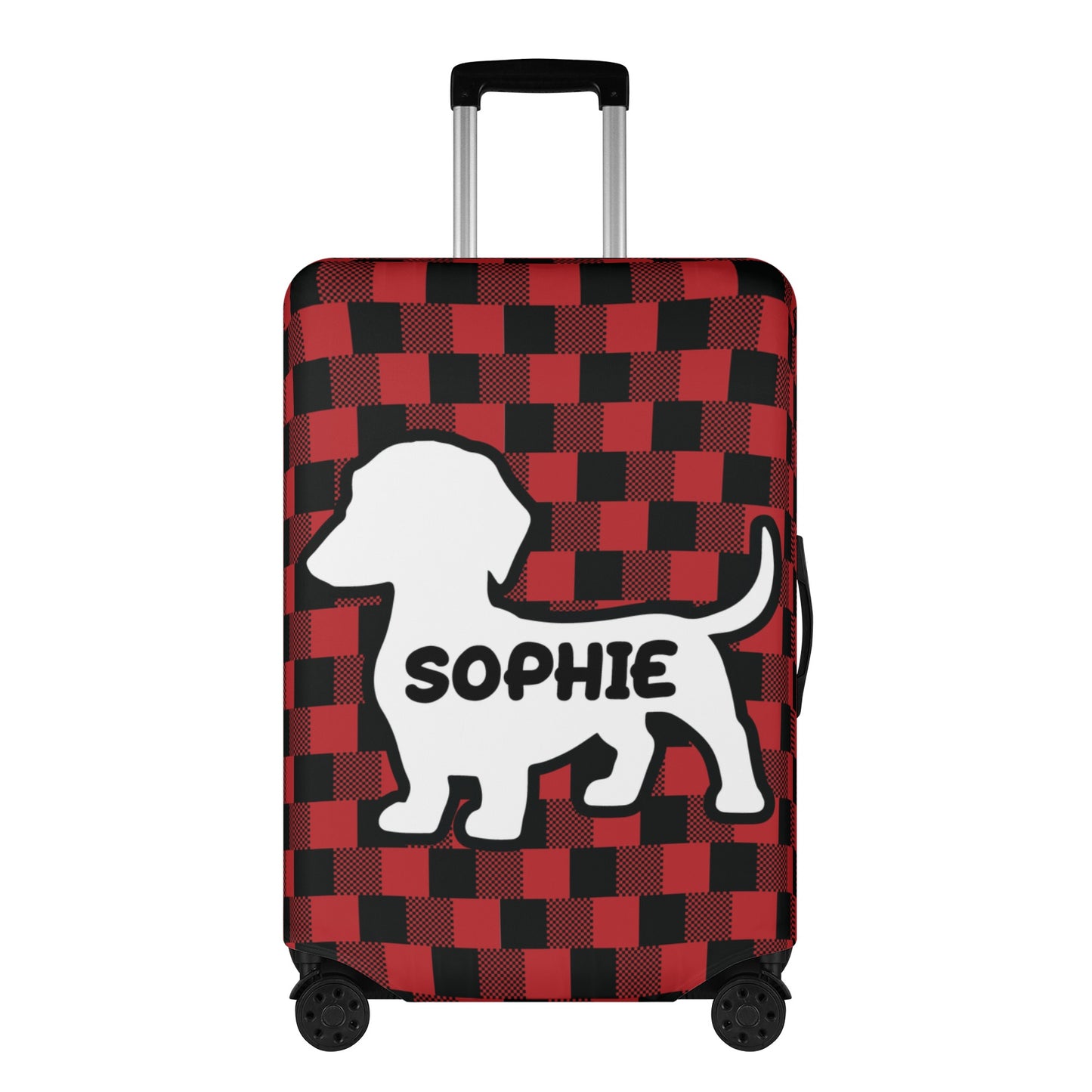 Personalized Luggage Cover with Dachshund Name - Luggage Cover