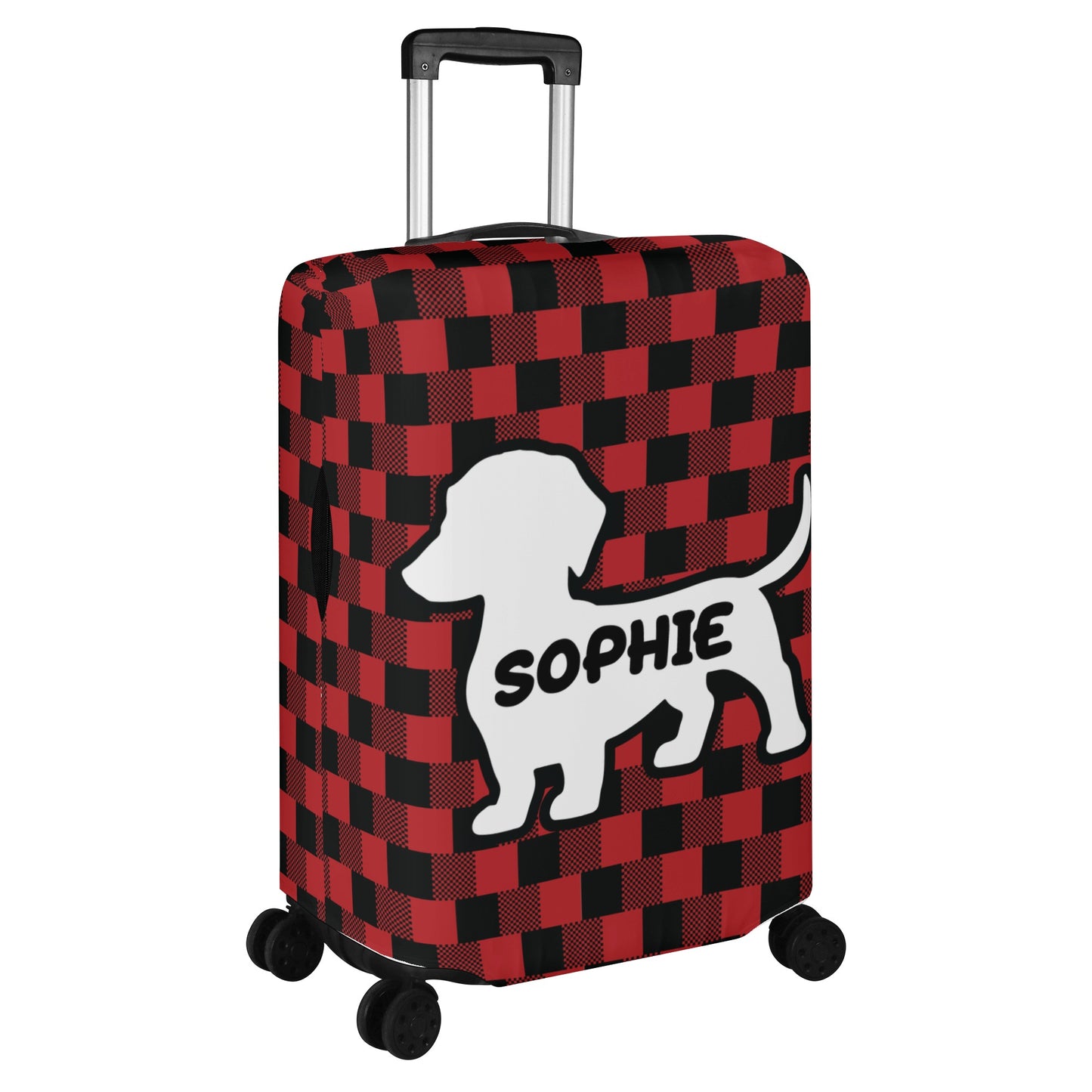 Personalized Luggage Cover with Dachshund Name - Luggage Cover