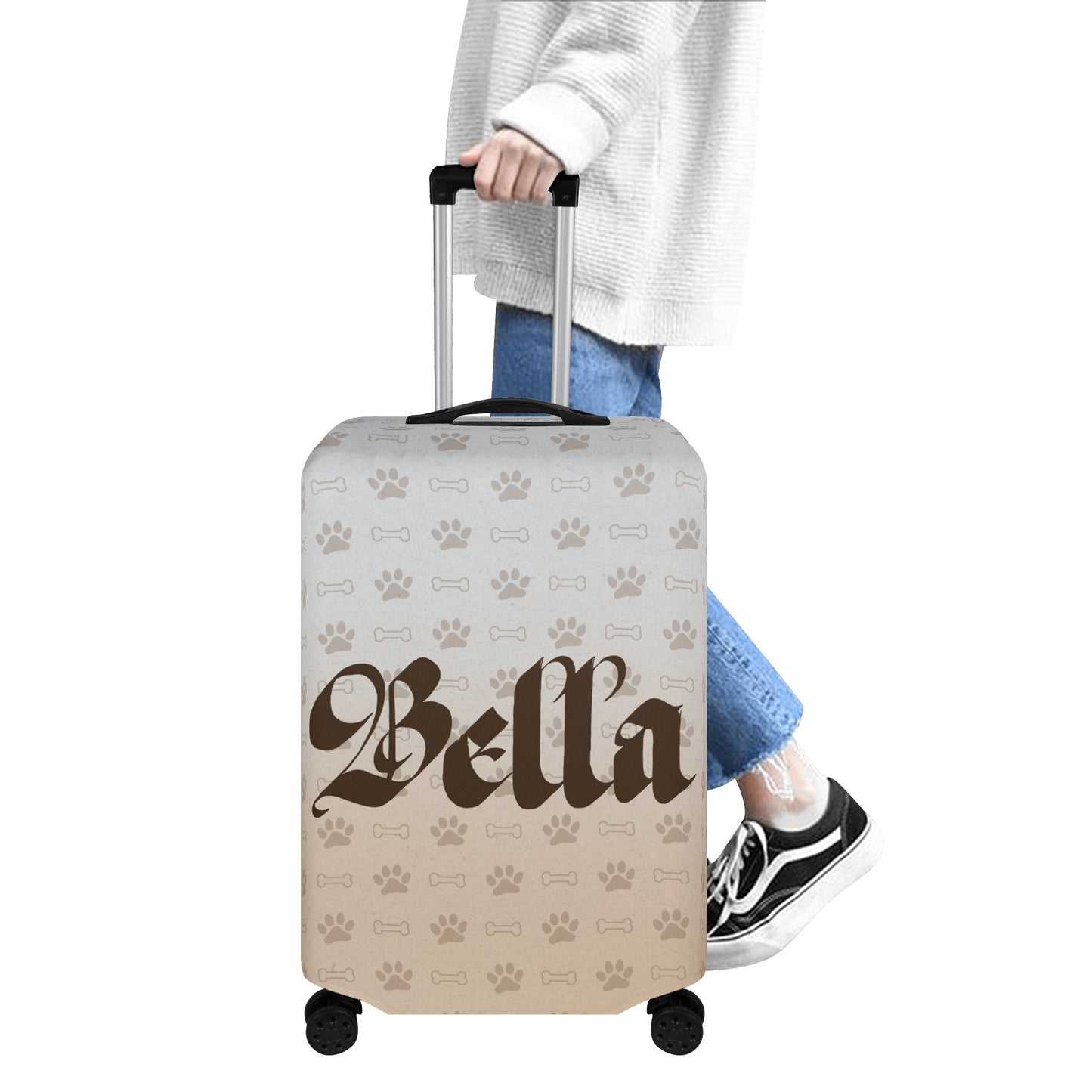 Personalized Luggage Cover with Dachshund Name - Luggage Cover