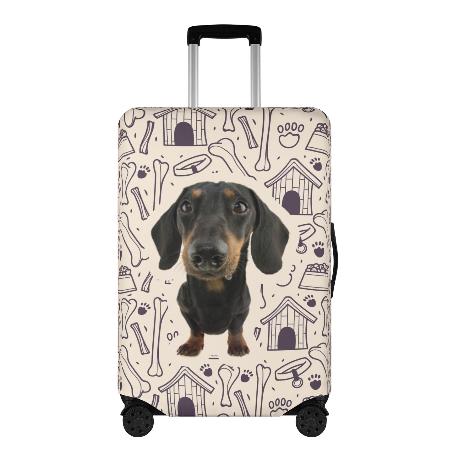 Custom Luggage Cover with Dachshund picture