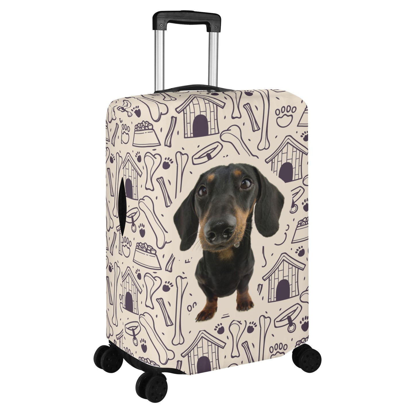 Custom Luggage Cover with Dachshund picture