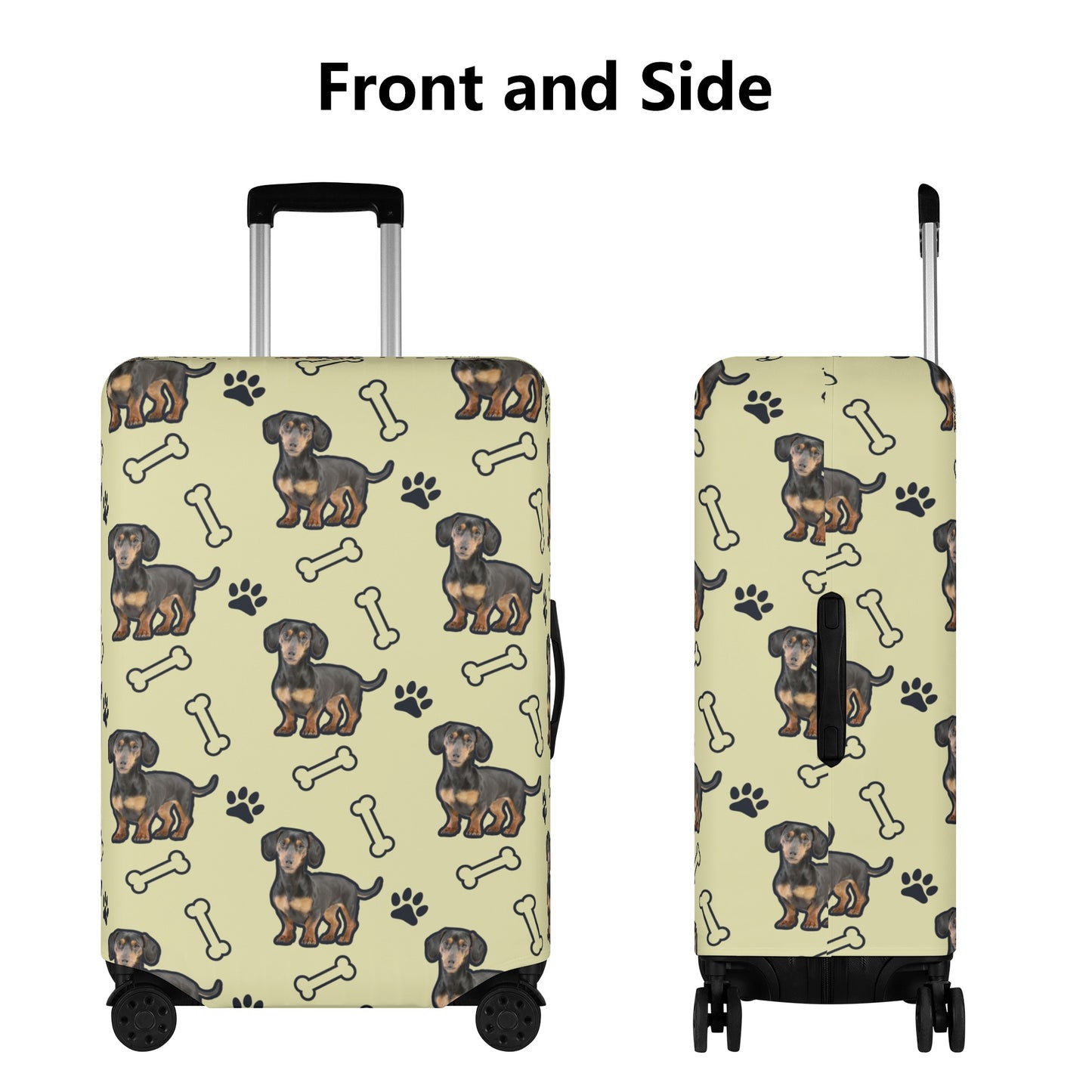 Custom Luggage Cover with Dachshund picture