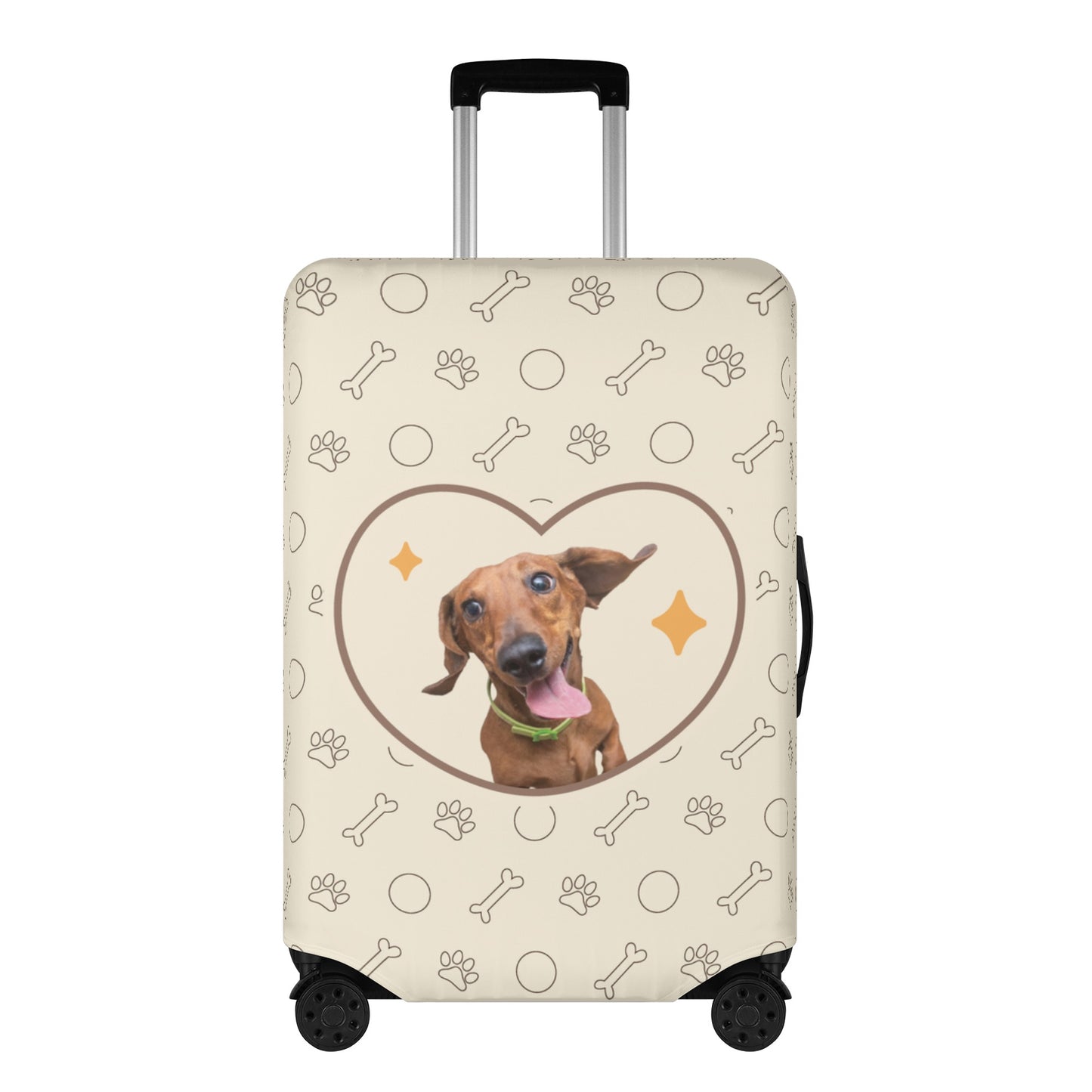 Custom Luggage Cover with Dachshund picture