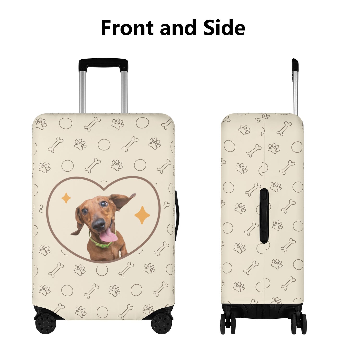 Custom Luggage Cover with Dachshund picture