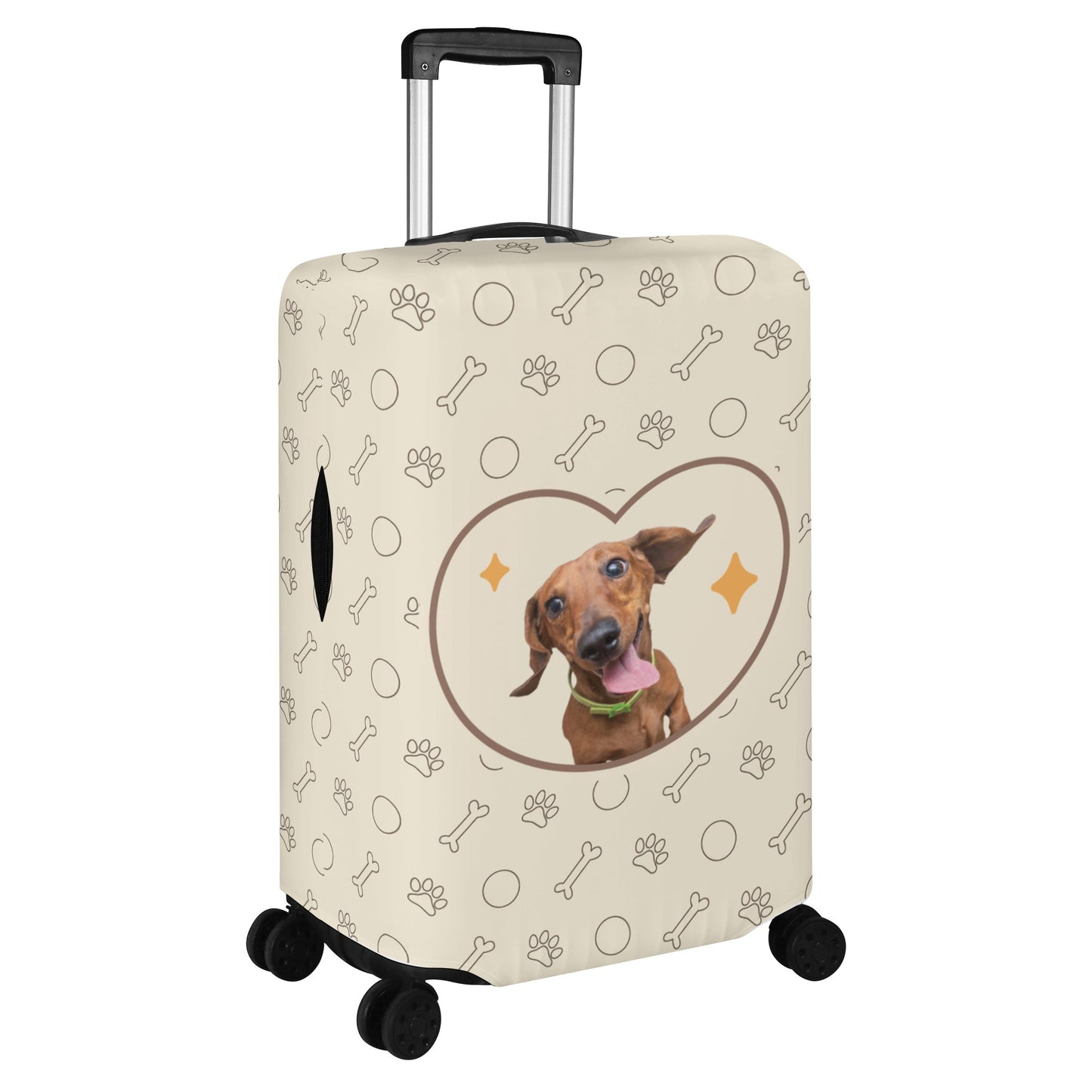 Custom Luggage Cover with Dachshund picture