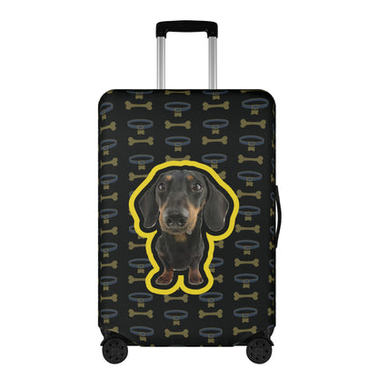 Custom Luggage Cover with Dachshund picture
