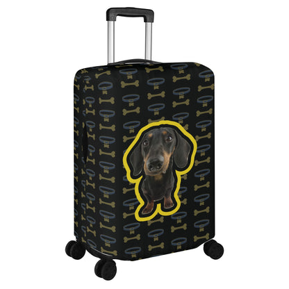 Custom Luggage Cover with Dachshund picture