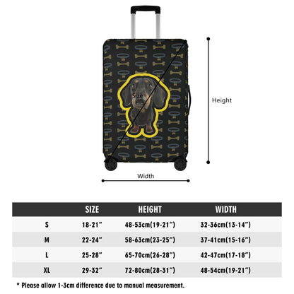 Custom Luggage Cover with Dachshund picture