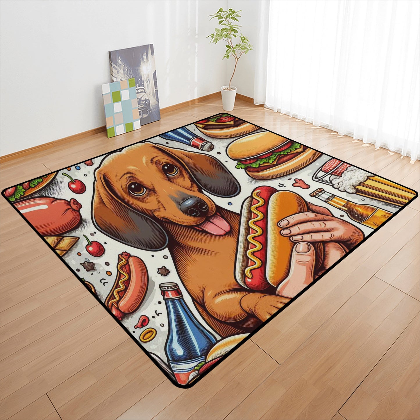 Collie - Living Room Carpet Rug