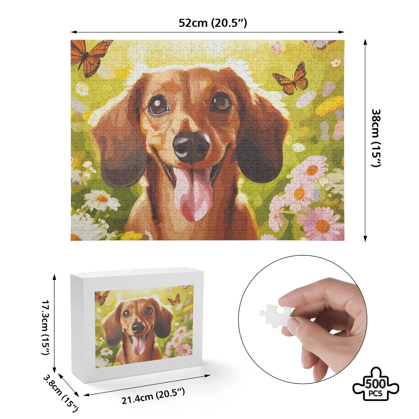 Personalized  Puzzle  with Dachshund Picture - Puzzle