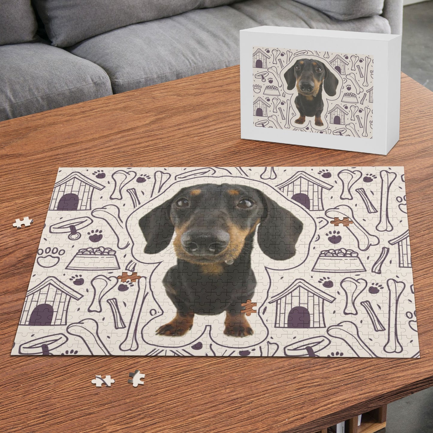 Personalized  Puzzle  with Dachshund Picture - Puzzle