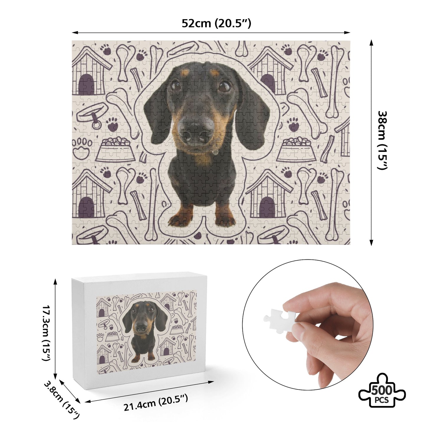 Personalized  Puzzle  with Dachshund Picture - Puzzle