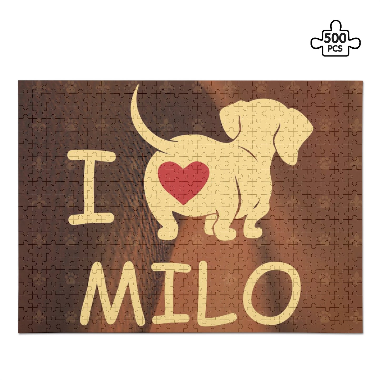 Puzzle personalizado con nombre de Perro Salchicha - Puzzle