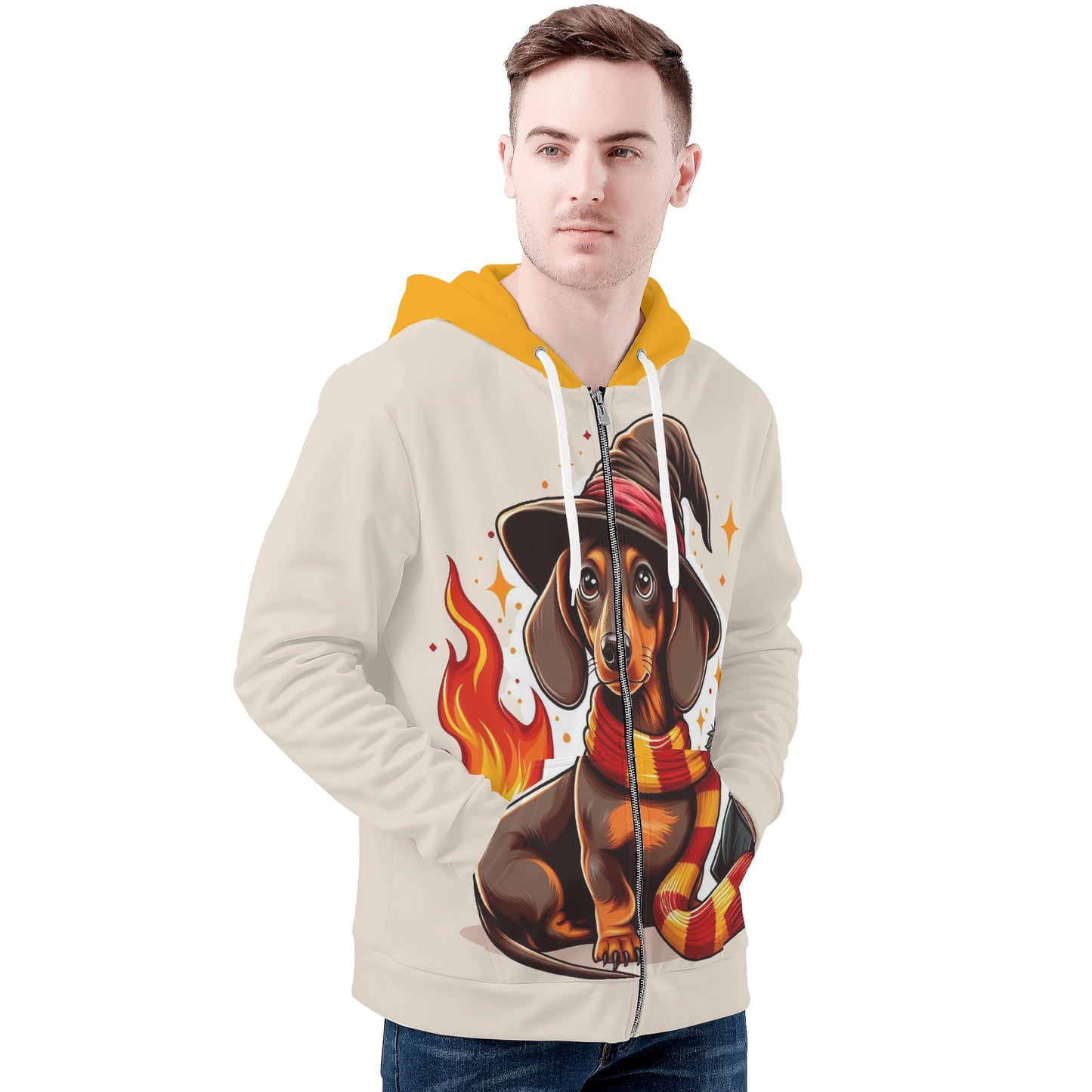 Riley - All Over Print Zip Up Hoodie