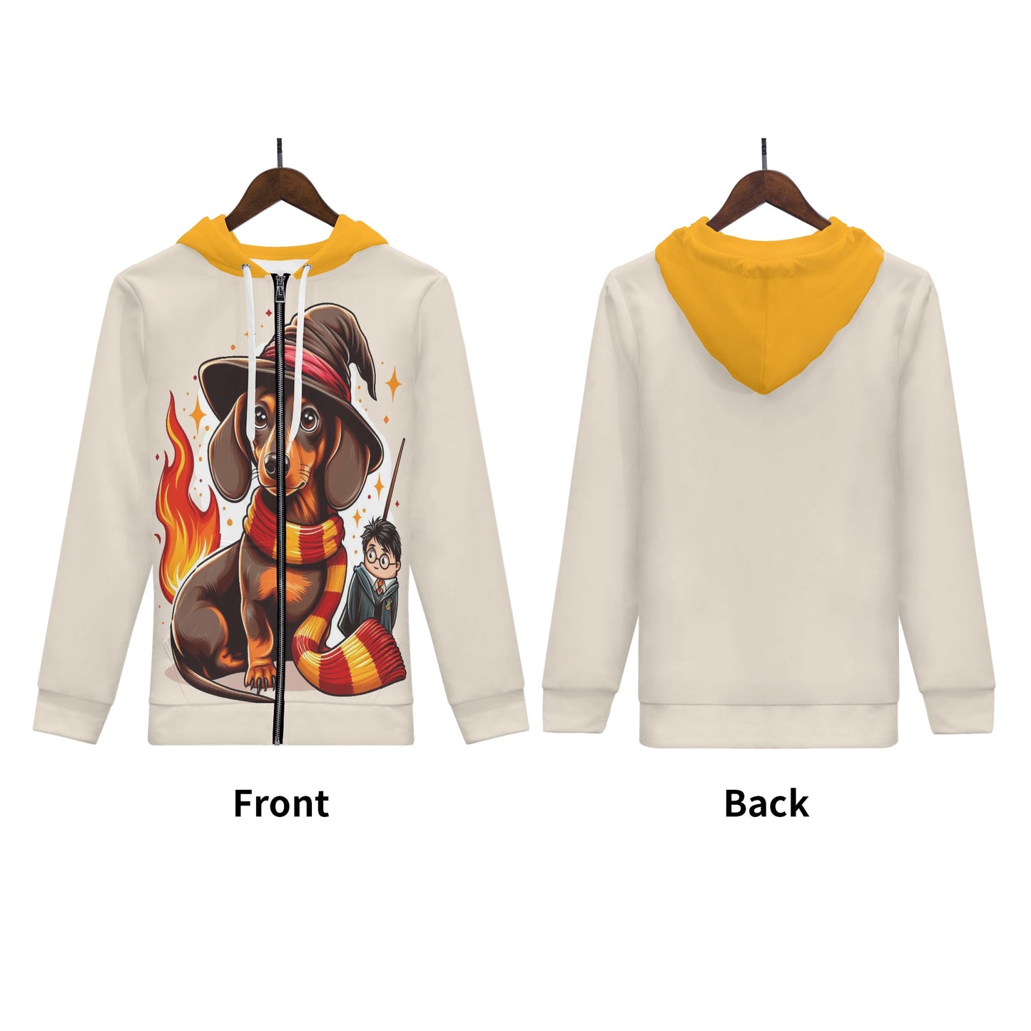 Riley - All Over Print Zip Up Hoodie