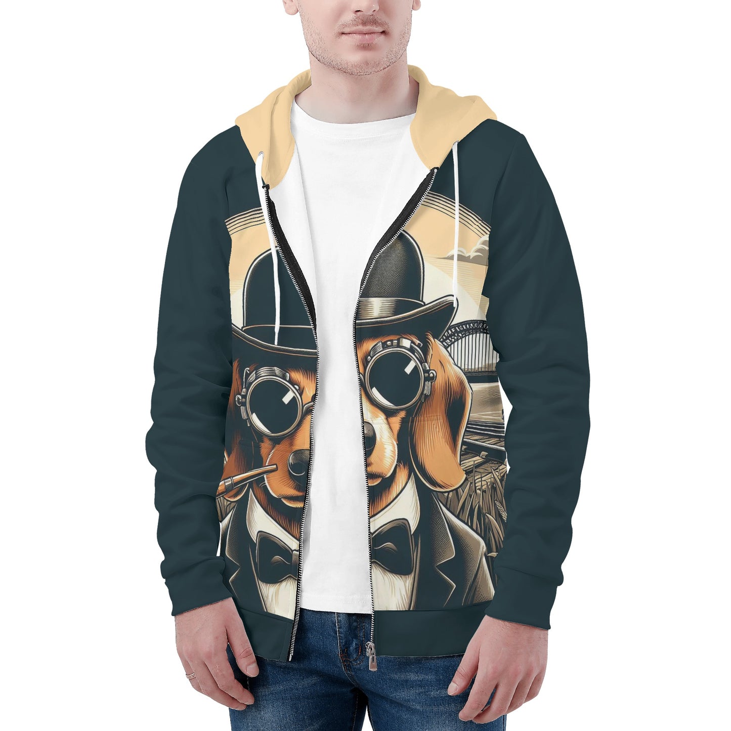 Ruth - All Over Print Zip Up Hoodie